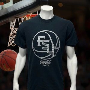 FSU Florida State Seminoles Basketball Coke Zero Colab Graphic T-Shirt Size LG